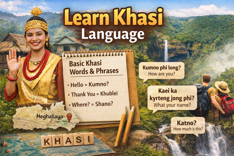 Learn Khasi language with basic words, phrases, and pronunciation for beginners
