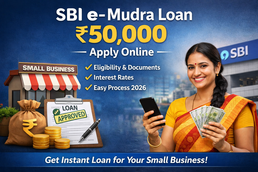 Small business owner using SBI e-Mudra loan for business growth